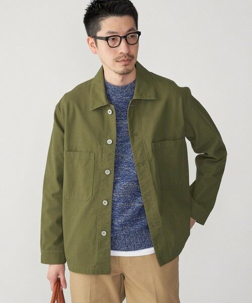 SHIPS / シップス ミリタリージャケット・コート | SHIPS: ハイツイストヤーン コットン ミリタリー シャツ アウター | 詳細21