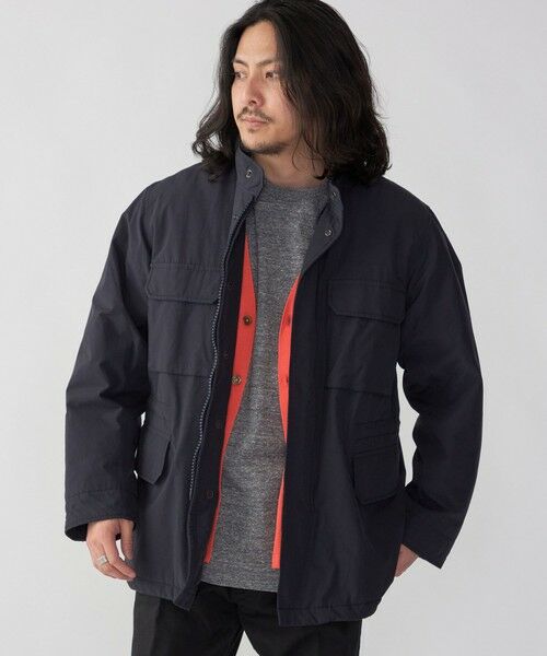 SHIPS / シップス ミリタリージャケット・コート | SHIPS: ライト ナイロン 中綿 M-65 ミリタリー ブルゾン(ネイビー)