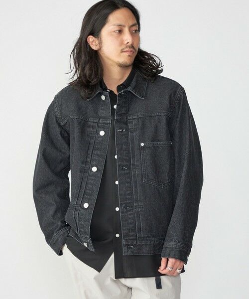 SHIPS / シップス Gジャン・デニムジャケット | SHIPS: 〈セットアップ対応〉13.5oz リラックス デニム トラッカー ジャケット(ブラック)