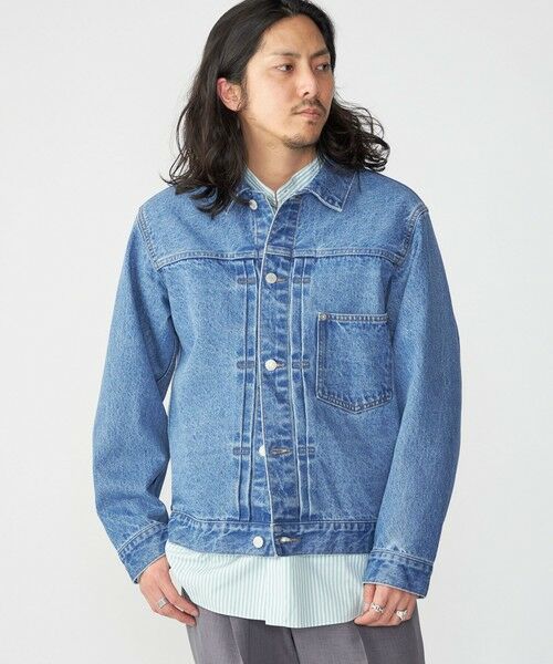 SHIPS / シップス Gジャン・デニムジャケット | SHIPS: 〈セットアップ対応〉13.5oz リラックス デニム トラッカー ジャケット | 詳細14