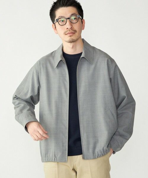 SHIPS / シップス ブルゾン | SHIPS: 〈手洗い可能・ストレッチ・防シワ〉シャツ ジップ ブルゾン(グレー)