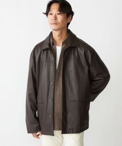 SHIPS / シップス ブルゾン | BENCH MARKING SHIRT: 合成皮革 カーコート