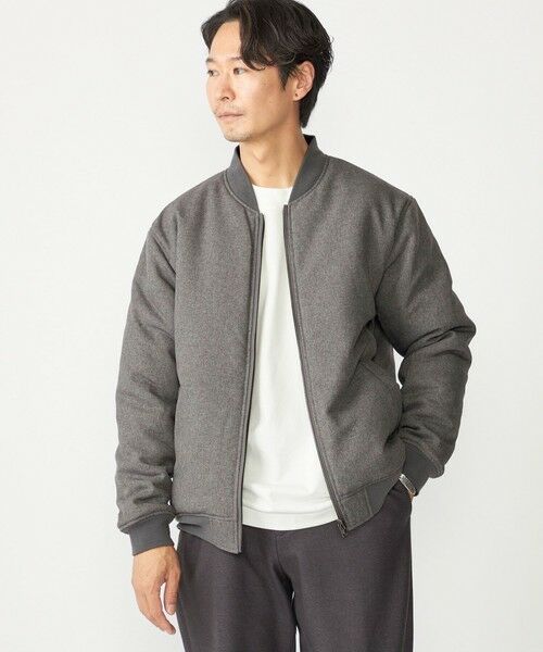 SHIPS / シップス ブルゾン | SHIPS: リバーシブル MA-1 ブルゾン(チャコールグレー)