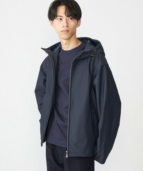 SHIPS / シップス ブルゾン | SHIPS:〈洗濯機可能〉ポンチ 裏フリース ストレッチ マウンテン パーカー(ネイビー)