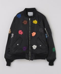 SHIPS / シップス ブルゾン | NOMARHYTHM TEXTILE: FLOWER EMBROIDERY FLIGHT JACKET