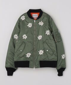SHIPS / シップス ブルゾン | NOMARHYTHM TEXTILE: FLOWER EMBROIDERY FLIGHT JACKET