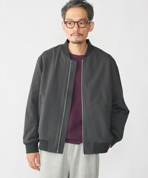 SHIPS / シップス ブルゾン | SHIPS: SOLOTEX(R) ストレッチ ミリタリー ブルゾン（ダークグレー）