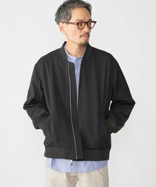 SHIPS / シップス ブルゾン | SHIPS: SOLOTEX(R) ストレッチ ミリタリー ブルゾン（ブラック）
