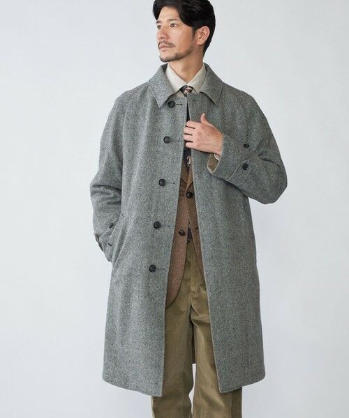 SHIPS / シップス その他アウター | SHIPS: ポリエステル/ウール ヘリンボーンツイード リバーシブル ステンカラー コート | 詳細18