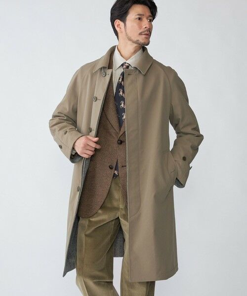 SHIPS / シップス その他アウター | SHIPS: ポリエステル/ウール ヘリンボーンツイード リバーシブル ステンカラー コート | 詳細2