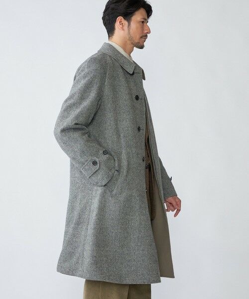 SHIPS / シップス その他アウター | SHIPS: ポリエステル/ウール ヘリンボーンツイード リバーシブル ステンカラー コート | 詳細22