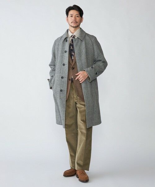 SHIPS / シップス その他アウター | SHIPS: ポリエステル/ウール ヘリンボーンツイード リバーシブル ステンカラー コート | 詳細23