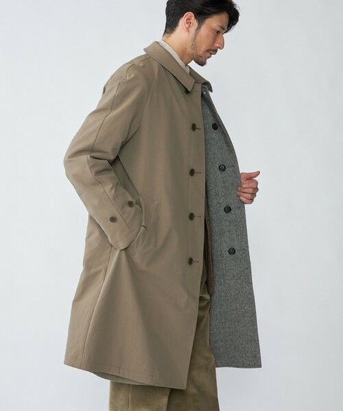 SHIPS / シップス その他アウター | SHIPS: ポリエステル/ウール ヘリンボーンツイード リバーシブル ステンカラー コート | 詳細5