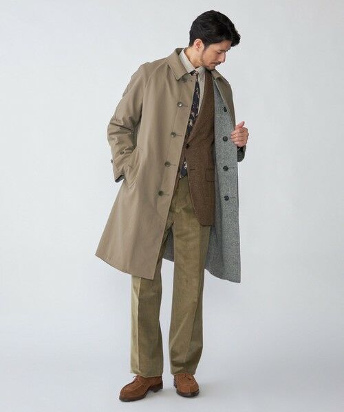 SHIPS / シップス その他アウター | SHIPS: ポリエステル/ウール ヘリンボーンツイード リバーシブル ステンカラー コート | 詳細7