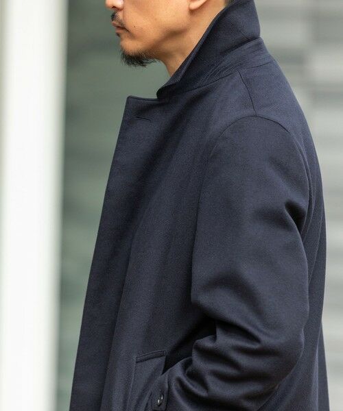 SHIPS / シップス その他アウター | SHIPS: ネイビー ウール ビーバー ステンカラー コート | 詳細1