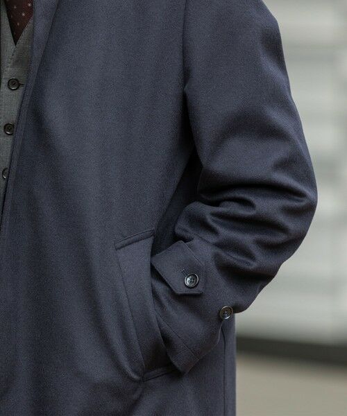 SHIPS / シップス その他アウター | SHIPS: ネイビー ウール ビーバー ステンカラー コート | 詳細3