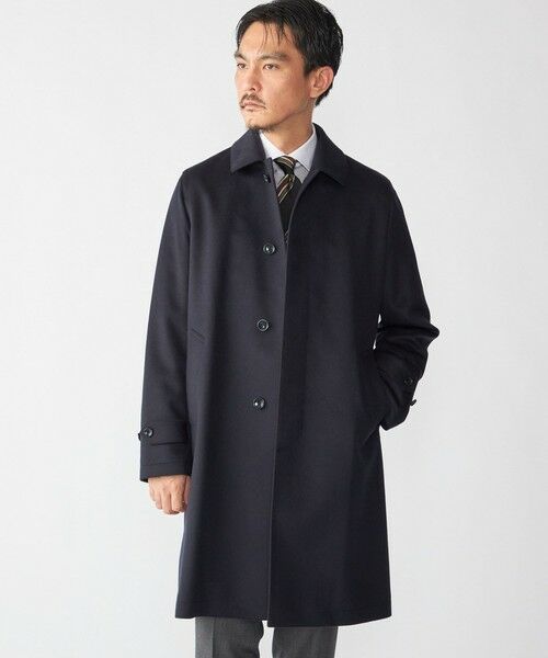 SHIPS / シップス その他アウター | SHIPS: ネイビー ウール ビーバー ステンカラー コート | 詳細4