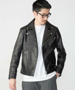 SHIPS / シップス レザーブルゾン・ジャケット | SHIPS: ラムレザー ダブル ライダースジャケット