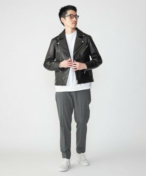 SHIPS / シップス レザーブルゾン・ジャケット | SHIPS: ラムレザー ダブル ライダースジャケット | 詳細1