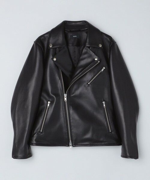 SHIPS / シップス レザーブルゾン・ジャケット | SHIPS: ラムレザー ダブル ライダースジャケット | 詳細12