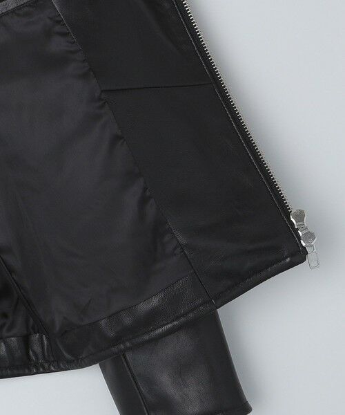 SHIPS / シップス レザーブルゾン・ジャケット | SHIPS: ラムレザー ダブル ライダースジャケット | 詳細18