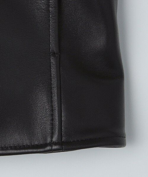 SHIPS / シップス レザーブルゾン・ジャケット | SHIPS: ラムレザー シングル ライダース ジャケット | 詳細16