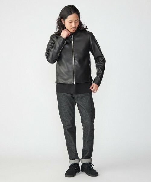 SHIPS / シップス レザーブルゾン・ジャケット | SHIPS: ラムレザー シングル ライダース ジャケット | 詳細2