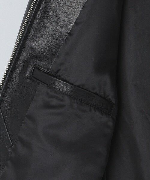 SHIPS / シップス レザーブルゾン・ジャケット | SHIPS: ラムレザー シングル ライダース ジャケット | 詳細21