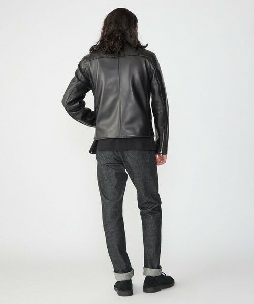 SHIPS / シップス レザーブルゾン・ジャケット | SHIPS: ラムレザー シングル ライダース ジャケット | 詳細5