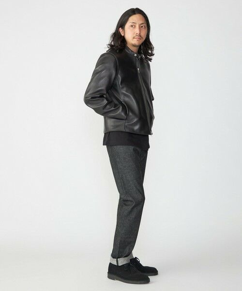 SHIPS / シップス レザーブルゾン・ジャケット | SHIPS: ラムレザー シングル ライダース ジャケット | 詳細6