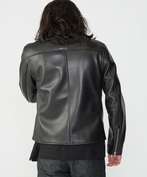 SHIPS / シップス レザーブルゾン・ジャケット | SHIPS: ラムレザー シングル ライダース ジャケット | 詳細9