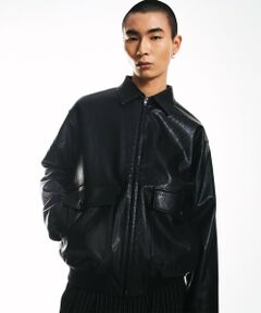 SHIPS / シップス その他アウター | City Ambient Products: 合成皮革 ショート ジップ ブルゾン