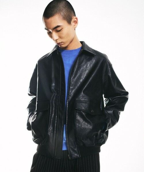 SHIPS / シップス その他アウター | City Ambient Products: 合成皮革 ショート ジップ ブルゾン | 詳細12