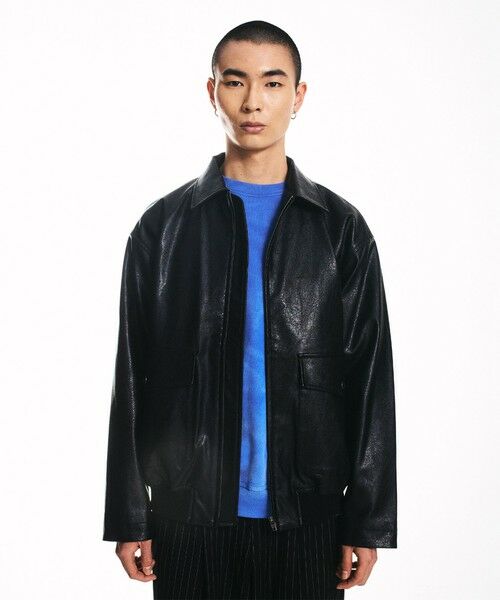 SHIPS / シップス その他アウター | City Ambient Products: 合成皮革 ショート ジップ ブルゾン | 詳細5