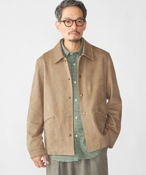 SHIPS / シップス その他アウター | SHIPS: ポリエステル フェイク スエード コーチ ブルゾン(グレー)