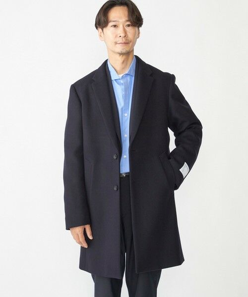 SHIPS / シップス その他アウター | SHIPS: スーパー120'S メルトン チェスター コート 24FW(ネイビー)