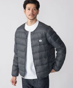 SHIPS / シップス ダウンジャケット・ベスト | 【WEB限定/SHIPS別注】TAION: ロゴワッペン ナイロン クルーネック インナーダウン カーディガン