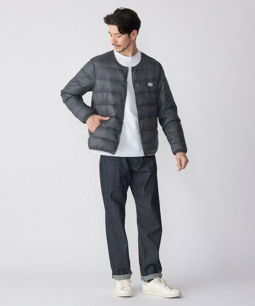 SHIPS / シップス ダウンジャケット・ベスト | 【WEB限定/SHIPS別注】TAION: ロゴワッペン ナイロン クルーネック インナーダウン カーディガン | 詳細1