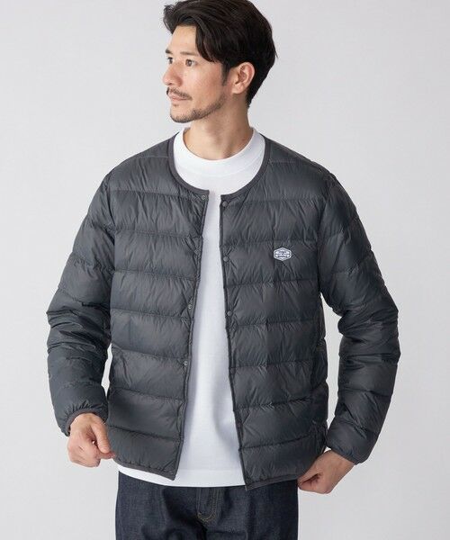 SHIPS / シップス ダウンジャケット・ベスト | 【WEB限定/SHIPS別注】TAION: ロゴワッペン ナイロン クルーネック インナーダウン カーディガン | 詳細3