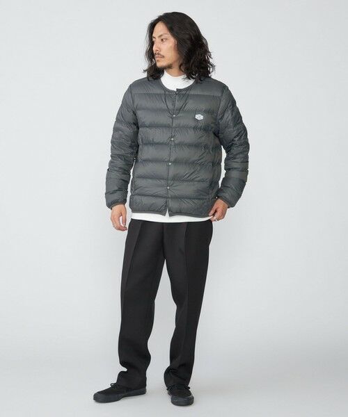 SHIPS / シップス ダウンジャケット・ベスト | 【WEB限定/SHIPS別注】TAION: ロゴワッペン ナイロン クルーネック インナーダウン カーディガン | 詳細2