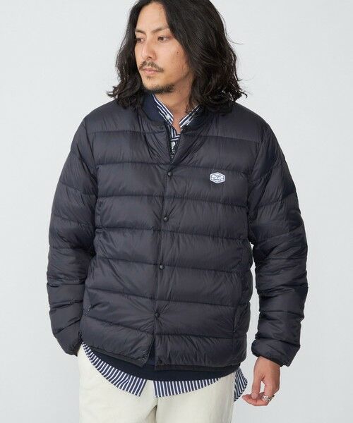 SHIPS / シップス ダウンジャケット・ベスト | 【WEB限定/SHIPS別注】TAION: ロゴワッペン ナイロン クルーネック インナーダウン カーディガン | 詳細18