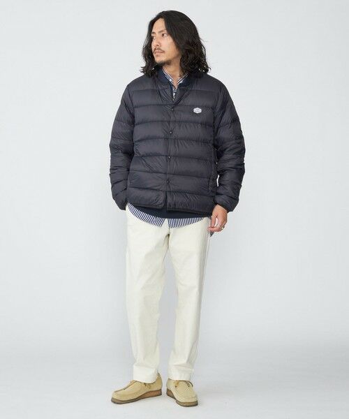 SHIPS / シップス ダウンジャケット・ベスト | 【WEB限定/SHIPS別注】TAION: ロゴワッペン ナイロン クルーネック インナーダウン カーディガン | 詳細17