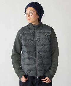 SHIPS / シップス ダウンジャケット・ベスト | 【WEB限定/SHIPS別注】TAION:〈手洗い可能〉ハイネック ダブルジップ ニットスリーブダウンジャケット