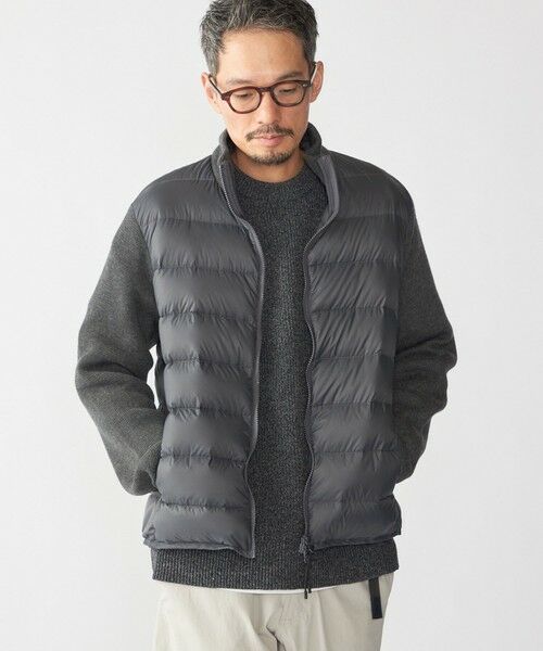 SHIPS / シップス ダウンジャケット・ベスト | 【WEB限定/SHIPS別注】TAION:〈手洗い可能〉ハイネック ダブルジップ ニットスリーブダウンジャケット | 詳細12