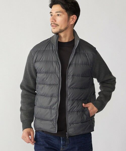 SHIPS / シップス ダウンジャケット・ベスト | 【WEB限定/SHIPS別注】TAION:〈手洗い可能〉ハイネック ダブルジップ ニットスリーブダウンジャケット | 詳細14