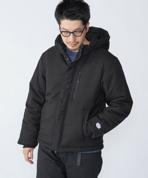 SHIPS / シップス ダウンジャケット・ベスト | 【WEB限定】SHIPS: 中綿 ウールブレンド パデッド フード ジャケット(ブラック)