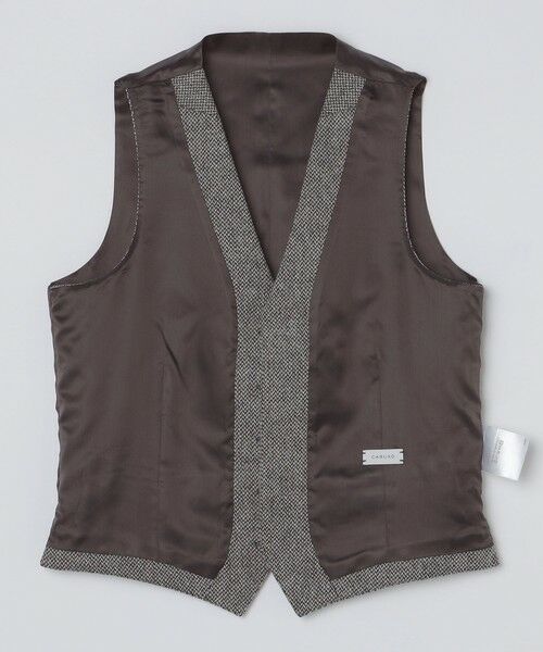 SHIPS / シップス ダウンジャケット・ベスト | 【SHIPS別注】CARUSO: ヘリンボーン ツイード ラペルドベスト | 詳細3