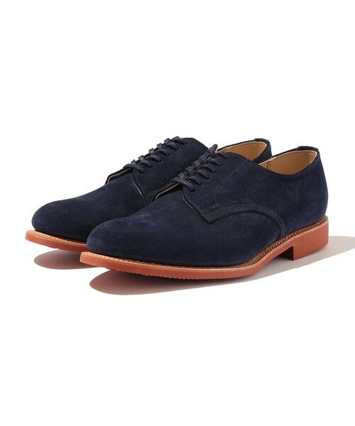 SHIPS/VbvX ySouthwickʒzSANDERS: Navy Suede Officer Shoe lCr[ 7.5