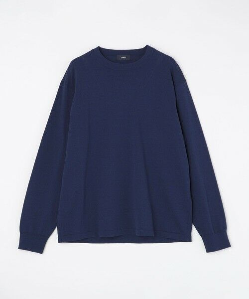 SHIPS / シップス ニット・セーター | SHIPS: 〈手洗い可能〉14ゲージ TEXBRID(R) リネン クルーネック ニット(ブルー)