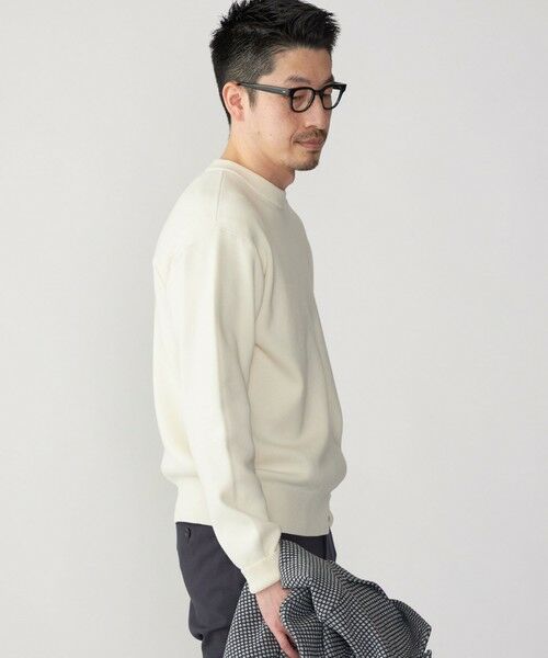 SHIPS / シップス ニット・セーター | SHIPS: 〈手洗い可能・抗菌防臭〉14GG コットン スムース 長袖 ニット | 詳細9